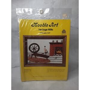 1976 Needle Art By Heritage Mills Crewel Kit Winters Eve 7x5